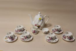 A COALPORT POSY PATTERN COFFEE SET
