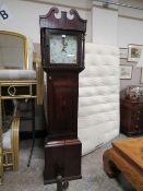 AN ANTIQUE OAK 30 HOUR LONGCASE CLOCK BY SAMUEL DALTON - RUGBY, WEIGHT & PENDULUM, H 198 CM