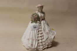 A LARGE LIMITED EDITION COALPORT FIGURINE 'ROSE'