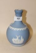 A WEDGWOOD JASPERWARE GLEN FIDDICH WHISKEY DECANTER