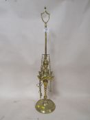 A BRASS SMOKERS COMPANION STAND HEIGHT - 77CM