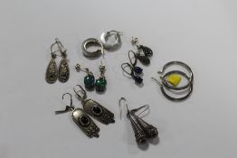 A QUANTITY OF STERLING SILVER EARRINGS APPROX WEIGHT - 27.6G
