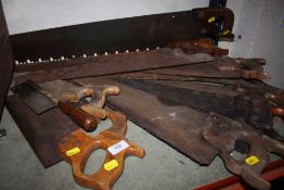 A QUANTITY OF VINTAGE SAWS