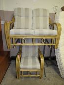 A MODERN TWO PIECE CONSERVATORY SUITE