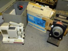 THREE VINTAGE PROJECTORS TO INCLUDE A MODEL 6 JOHNSON OPTOSCOPE AND NORRIS SUPER 200