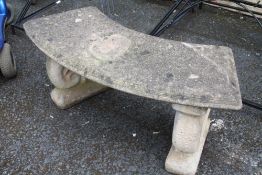 A CURVED GARDEN BENCH L-120 CM