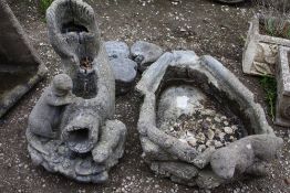 AN OTTER WATER FEATURE - NO PUMP