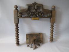 AN UNUSUAL PART WINDOW SECTION FROM NAIVORTH (NAIWORTH) CASTLE, burnt 18th May 1914. together with