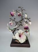 A FRANKLIN MINT HOUSE OF FABERGE BRONZE AND PORCELAIN SCULPTURE 'FLIGHT OF FANCY' S/D, limited