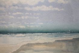 MICHAEL CRAWLEY (XX) ENGLISH SCHOOL. Coastal scene 'Martha's Vineyard Massachusetts' see verso,