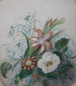 ENGLISH SCHOOL (XX). Floral study, watercolour, gilt framed and glazed, 25.5 x 21 cm