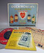 A COLLECTION OF VINTAGE ADVERTISING / SHOP DISPLAY SIGNS, comprising Bottomleys MInt Rock,