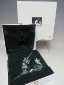 A SWAROVSKI CRYSTAL ANNUAL EDITIONS 1996 'FABULOUS CREATURES' THE UNICORN, H 11 cm, W 14 cm