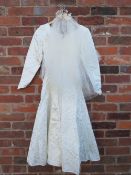 THREE VINTAGE WEDDING DRESSES AND ACCESSORIES, varying styles and periods to include a 1950s example