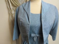 A VINTAGE PAUL JONES OF LONDON LADIES 2PC DRESS SUIT, together with a Shubette strappy dress with