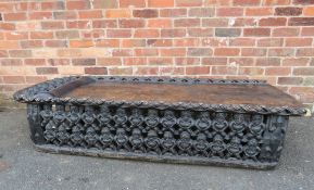 A 20TH CENTURY CARVED HARWOOD TRIBAL STYLE WEST AFRICAN BED, Bamileke, Cameroon, with pierced carved