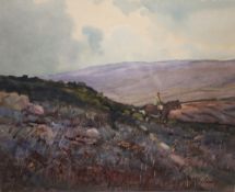 MICHAEL CRAWLEY (XX). 'Blakey Ridge, Yorkshire', signed lower right, watercolour, framed and glazed,