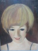 L'ANSI (XX). Continental school, head and shoulder portrait study of a young woman, signed upper