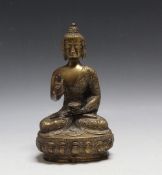 AN EASTERN BRONZE DEITY, H 19.5 cm
