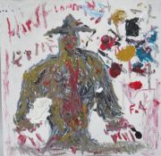 F.A (XX). Impressionist figure study, signed with initials middle to lower right, oil on board,