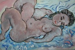 AFTER RAOUL DUFY (1877-1953). French school, reclining female nude, bears signature lower right,