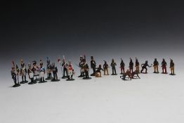 A SET OF TWELVE BRITAINS TYPE NATIVE AMERICAN FIGURES, average H 6 cm together with eleven Del Prado