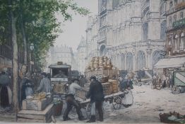 TAVIK FRANTISEK SIMON (1877-1942). Czechoslovakian school, continental town market scene with