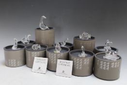 A COLLECTION OF SWAROVSKI CRYSTAL ANIMAL FIGURES, to include a squirrel, a large and a small fish,