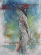 DAVID NAYLOR (XX-XXI). An impressionist female nude study, signed lower right, oil on canvas,