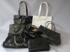 A COLLECTION OF VINTAGE / MODERN LADIES HANDBAGS, comprising a selection of Jaeger, Jane Shilton and