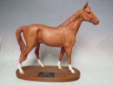 A BESWICK 'THE MINSTREL' RACEHORSE OF THE YEAR 1977, Connoisseur model, matt finish, raised on