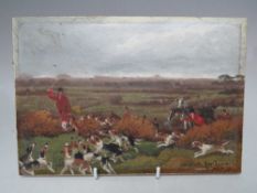 S. MARTIN (XIX-XX). Hunting scene inscribed 'Sutton Park, Barr Beacon', signed and dated 1899