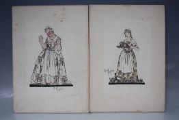 AFTER CECIL ALDIN (1870-1935). A pair of female figure studies, one signed middle left, the other
