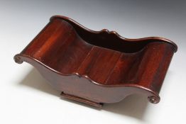 A MAHOGANY CHEESE COASTER, W 39.5 cm
