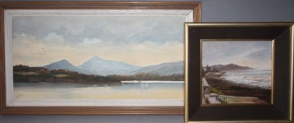 HARRY McMANUS (XX) IRISH SCHOOL. 'Evening Sky, Howth Head, Dublin', see verso, signed lower right,