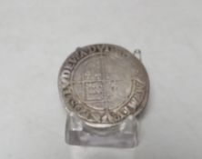 AN ELIZABETH I SILVER COIN, circa 1560-61, Dia. 3 cm