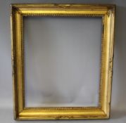 A GEORGIAN GILT FRAME WITH EGG AND DART DESIGN TO INNER EDGE, frame W 5.5 cm, rebate 57 x 43 cm