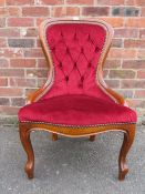 A REPRODUCTION BALLOON BACK CHAIR