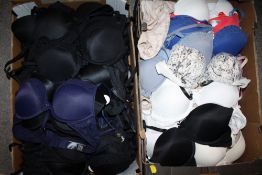 TWO TRAYS OF MODERN LADIES BRAS, MAJORITY WITH SHOP TAGS