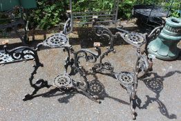 TWO CAST 3 LEG TABLE BASES