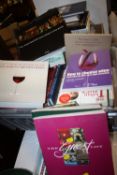TWO BOXES OF ASSORTED MODERN BOOKS TO INCLUDE WINE INTEREST, COOKERY ETC.
