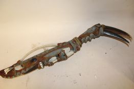 AN UNUSUAL TRAMONTINA OF BRAZIL MACHETE WITH TOUCAN SHAPED HANDLE