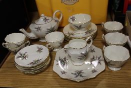 A BOX OF HAMMERSLEY 3978 PATTERN FLORAL SIX PERSON CHINA TEA SET