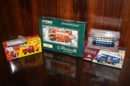 A CORGI CLASSICS CONNOISSEUR COLLECTION LONDON TRANSPORT AEC ROUTEMASTER, RENAULT FAINEANT FOURGON