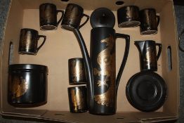 A PORTMEIRION PHOENIX PATTERN COFFEE SET
