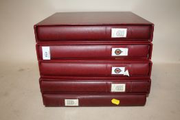 FIVE FOLDERS OF JERSEY STAMPS
