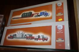 TWO BOXED LIMITED EDITION CORGI HEAVY HAULERS DIE CAST LORRIES, A KENWORTH W925 WITH LOW LOADER