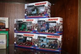 FIVE BOXED LIMITED EDITION CORGI TRUCKFEST MODEL TRUCKS