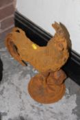 A CAST COCKEREL FIGURE