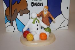 A BOXED COALPORT CHARACTERS 'THE SNOWMAN' FIGURE 'SOFT LANDINGS'